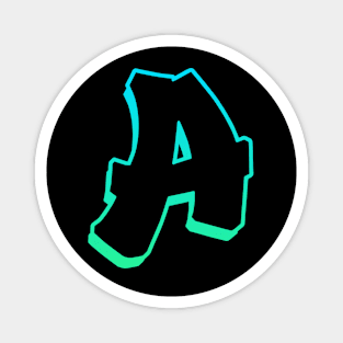 Letter A - Outline Magnet